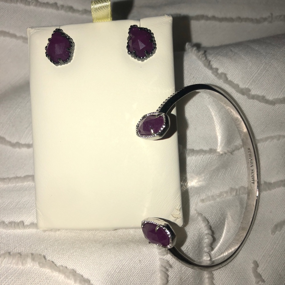 Kendra Scott pinch bracelet and Ryan stud earring